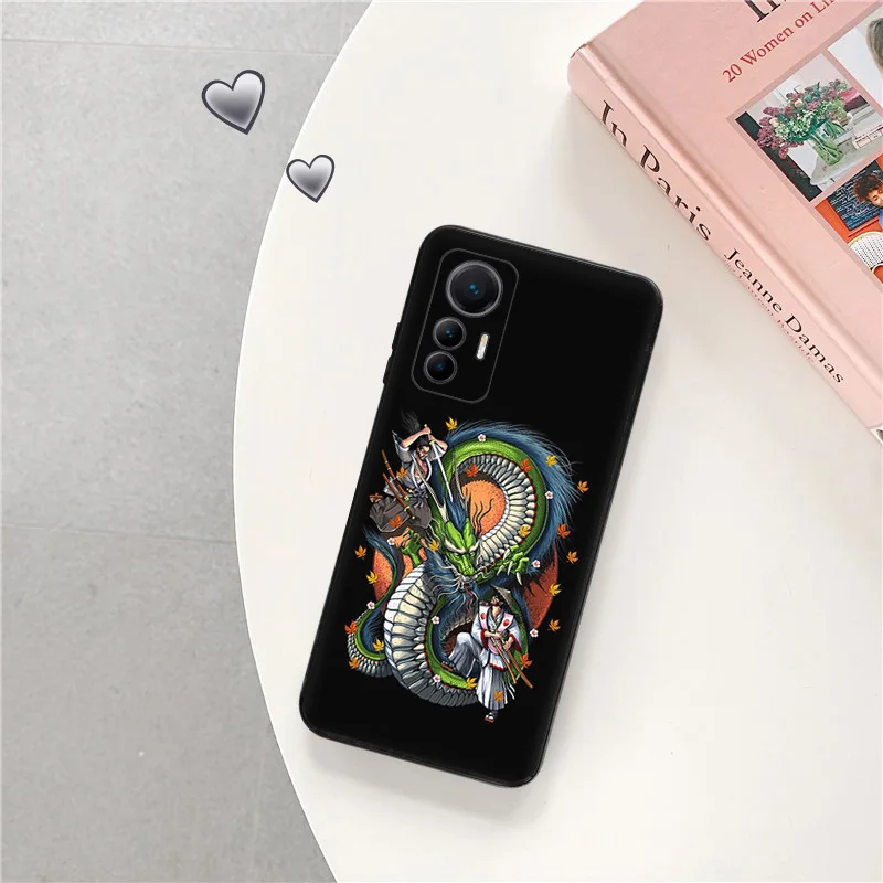 Phone Case for Xiaomi 13 12 Lite 12x 12t Redmi Note13 Note12 13c 12c 12s Ancient Samurai Soft Black Anti-Drop Cover