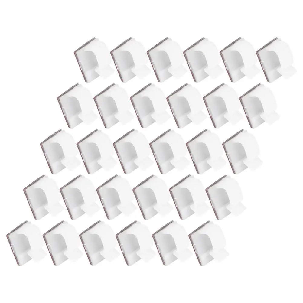 

120pcs Self Adhesive Cable Wire Clips Transparent Plastic Line Holder Wall Mount Desk Organizer Easy Installation Fixing Clamps