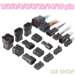 1 Set 1 2 3 4 6 8 12 14 16-Pin Connector MG640280-5 MG610278-5 SWP Style Waterproof Adapter Automotive Plug for Xenon Lights