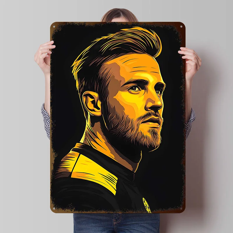 Póster impreso de jugador de Jan Oblak, arte de pared personalizado, carteles de hojalata de Metal Retro Vintage para decoración del hogar y el baño, decoración Mancave