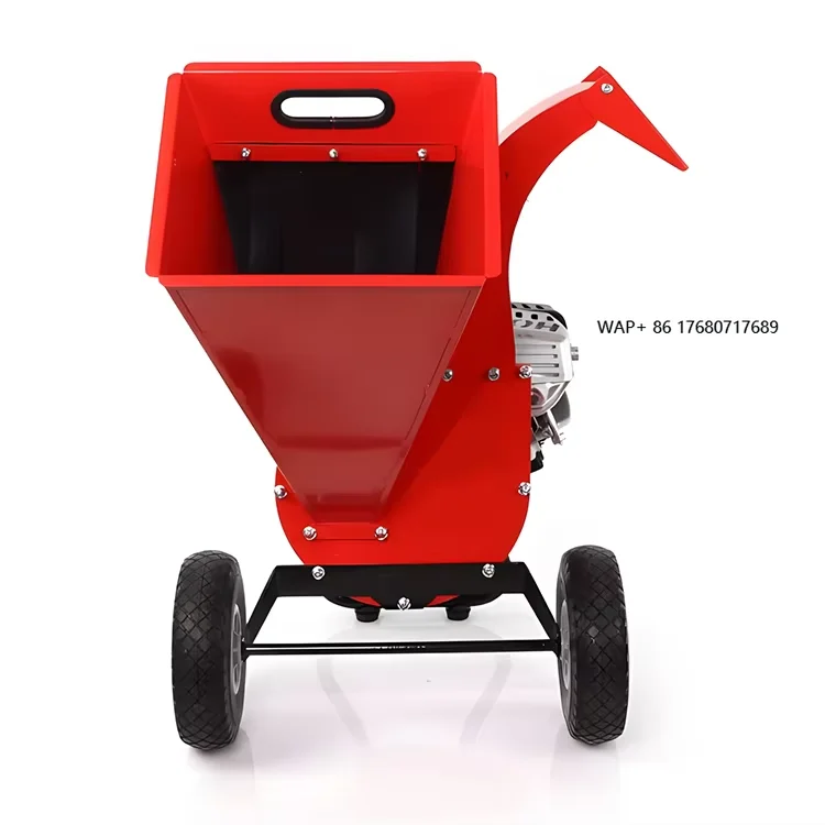 

Мощный бензиновый измельчитель древесины, портативный садовый шредер для веток и листьев, прочная конструкция и эффективная обработка