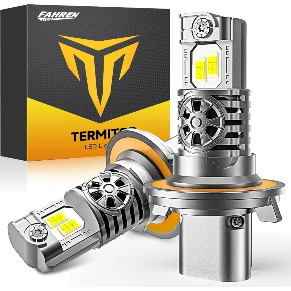 

Upgraded H13/9008 LED Bulbs Hi/Low Beam, 40000LM 900% Super Bright, Real 1:1 Size, 6500K Cool White Light bulbs, IP68 Waterproof