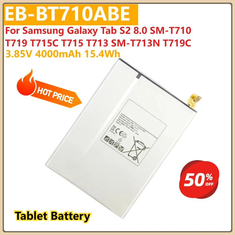 EB-BT710ABE Tablet Battery 3.85V 4000mAh15.4Wh For Samsung Galaxy Tab S2 8.0 SM-T710 T719 T715C T715 T713 SM-T713N T719C