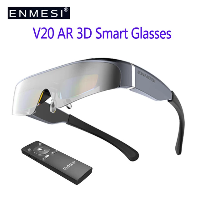 ENMESI V20 AR Smart Glasses All-in-One 3D 4K Display Headset Steam Phone/Computer Not VR Virtual Reality Metaverse Games