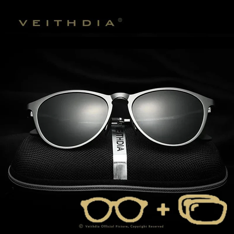VEITHDIA New Arrival Vintage Prescription Sunglasses For Men Women Sports Driving Glasses Polarized Lens Myopia  Eyewear VPX6625