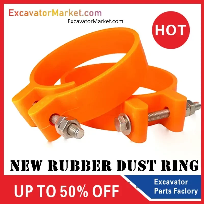 Excavator Dust Ring Excavator Bucket Shaft Butter Seal Ring Horse Head Bucket Pin Free Removal Wear-resistant Rubber Dust Cover