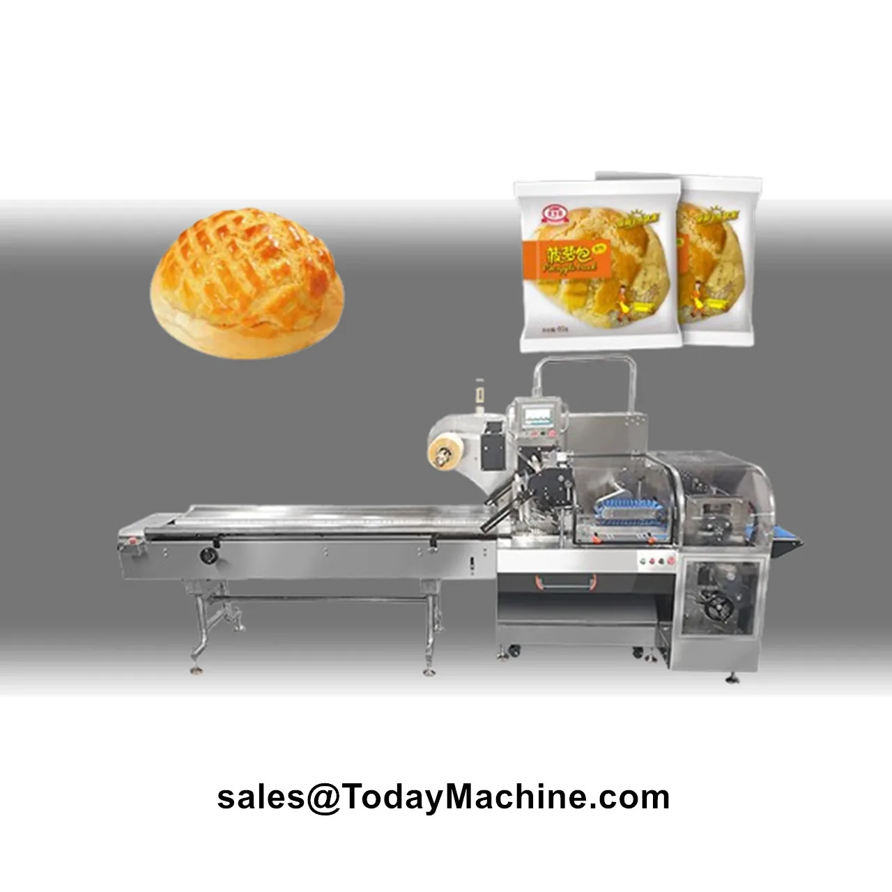 Automatic Snack Potato Chips Biscuit Fresh Fruit Flow Wrapping Machine