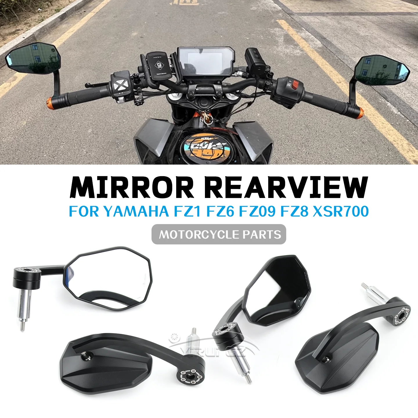 

Зеркало на руль мотоцикла, универсальное зеркало для мотоцикла, широкое видение для YAMAHA FZ1 FZ6 FZ09 FZ8 FZ1 FZ 6 FZ09 FZ8 XSR700