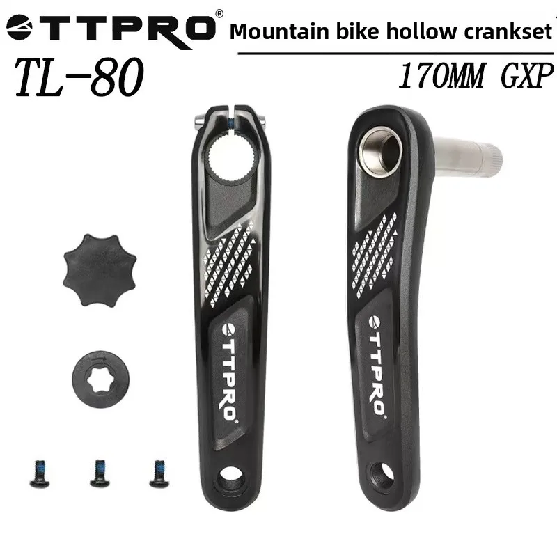 TTPRO TL-80 MTB Hohlkurbelgarnitur 170mm GXP Aluminiumlegierung Fahrradkurbelarm 104BCD Mountainbike-Kurbel für Single-Kettenblatt – Detail 1
