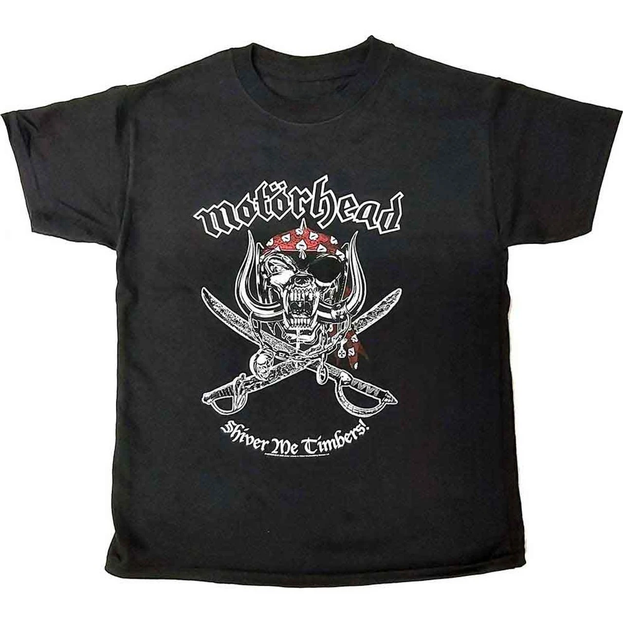 

Motorhead Shiver Me Timbers Graphic Print Men's and Women's Loose Short Sleeved T-shirt for Casual Wear, Luxury Clothing for All