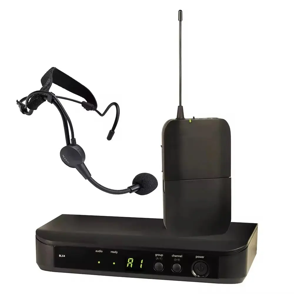 Professional 2-Channel UHF Handheld Microphone BLX24 BLX4 BETA58A with XLR Connector for Church Karaoke Singing