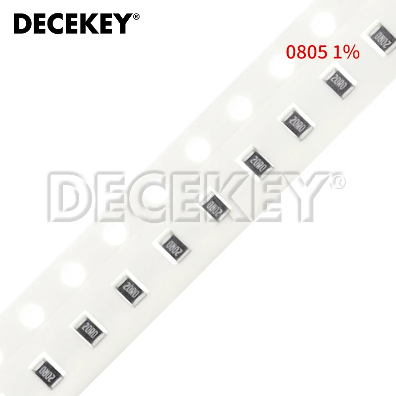 Resistencia SMD 100, piezas, 0805, 1%, 1/8W, 102K, 105K, 115K, 140K, 205K, 210K, 249K, 280K, 301K, 402K, 499K, 604K, 768K, 887K 976K, 1,4 M, 20M ohm