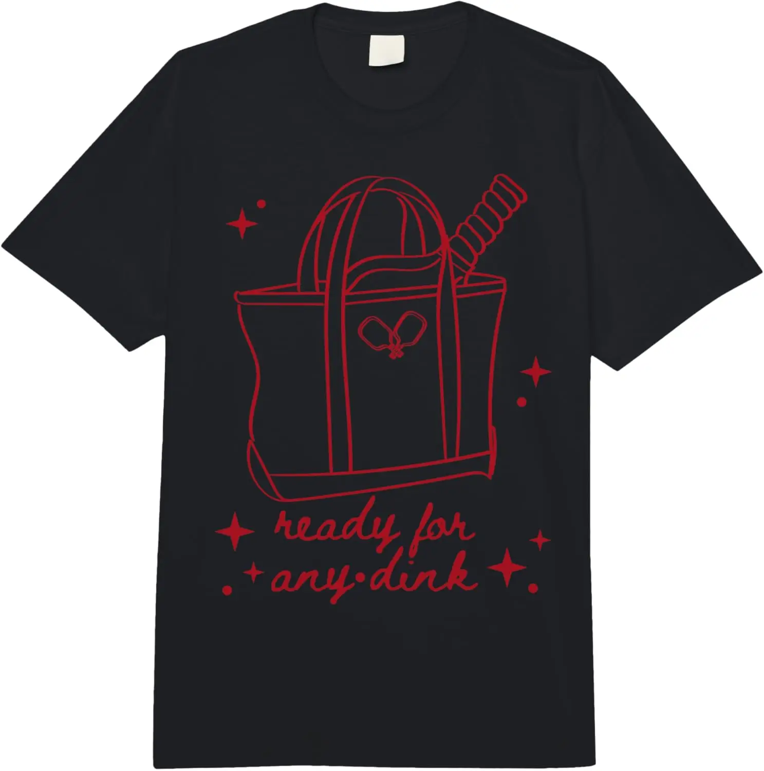 

Ready for Any Dink Pickleball Doodles in Red Comfort Colors Adult Heavyweight trend Harajuku style Fashion Loose Cotton T-Shirt