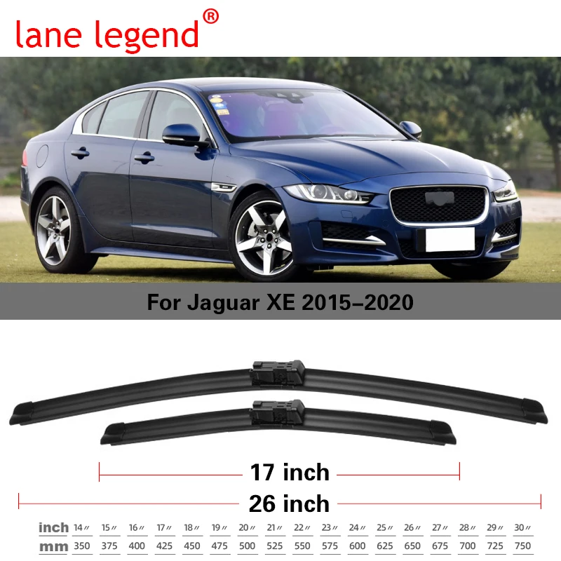 for Jaguar XE 2015 2016 2017 2018 2019 2020 Car Front Wiper Blades Windows Windshield Windscreen Car Accessories Brushes Washer