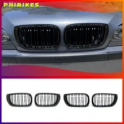 Car Kidney Grill Front Bumper 2 Slat Line Gloss Black Racing Grill for BMW E46 Coupe Cabrio 325Ci 330Ci LCI 2door 2003-2006