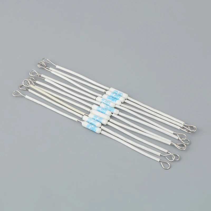 10pcs RF250V 10A 185 Degree Thermal Fuse Cutoff RF 250V Ceramic Temperature For Electric Rice Cooker Safeguard Resistance