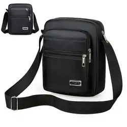 Male Shoulder Bag Large Capacity Oxford Crossbody Handbags Waterproof Men Breathable Scratch Resistant with Zipper Cycling Sport