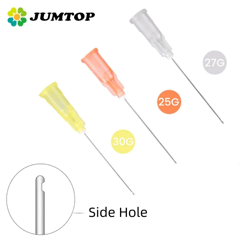 JUMTOP 100 Pz Punta dell'ago per irrigazione dentale 25G/27G/30GA Siringa endodontica Punta dell'ago per lavaggio del canale radicolare