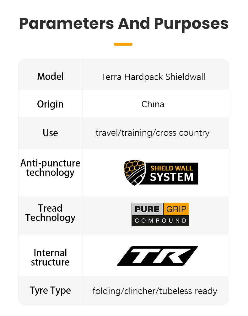 Continental Terra Hardpack 27.5/29x2.0 Tubeless Ready Faltbarer Gravel-Reifen MTB Rennrad Cyclo-Cross Breiter Profilflächenauftrag Flaches Zentralprofil – Detail 7