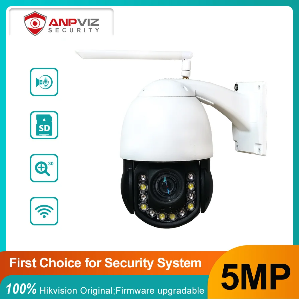 

Anpviz 5MP AI Wifi 30X Zoom PTZ Security IP Camera Outdoor Two-Way Audio Auto Tracking CCTV Video Surveillance Cam