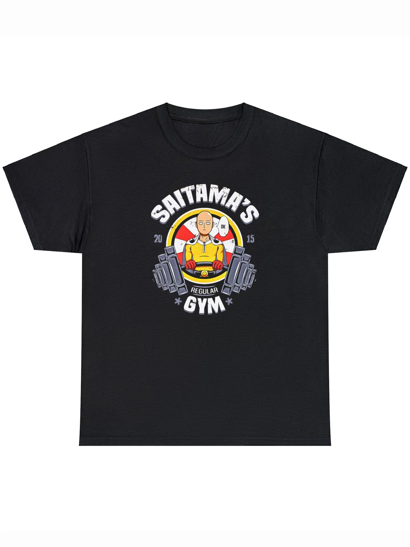 

Men'S Casual Cotton T-Shirt with Unique Anime Print - Short Sleeve, Round Neck, Perfect for Summer Outings & Fitness