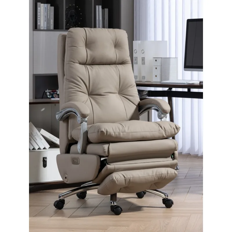 

Electric boss chair reclining leather executive chair sedentary comfort home computer chair business office seat