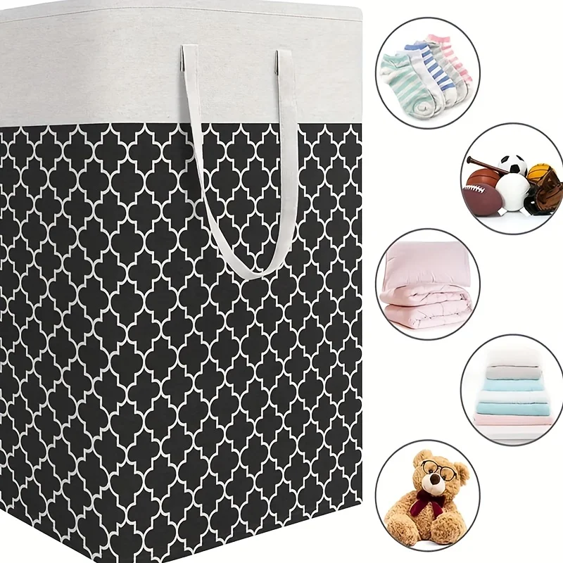 Fabric Dirty Clothes Basket Clothes Sundries Storage Box Foldable Home Large Capacity Dirty Clothes Basket