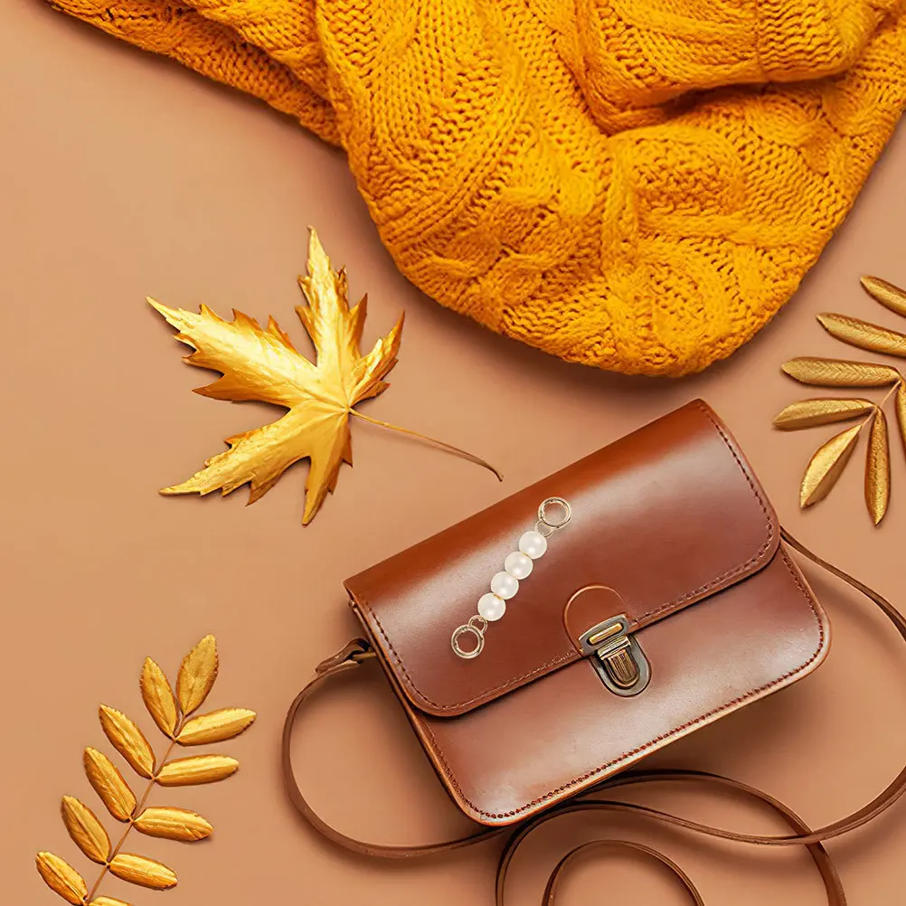 2 Buah Rantai Tas Mahjong ABS Besi Pengganti Tali Ekstensi Pendek DIY Aksesoris Tas Tangan Dompet Bergaya Praktis