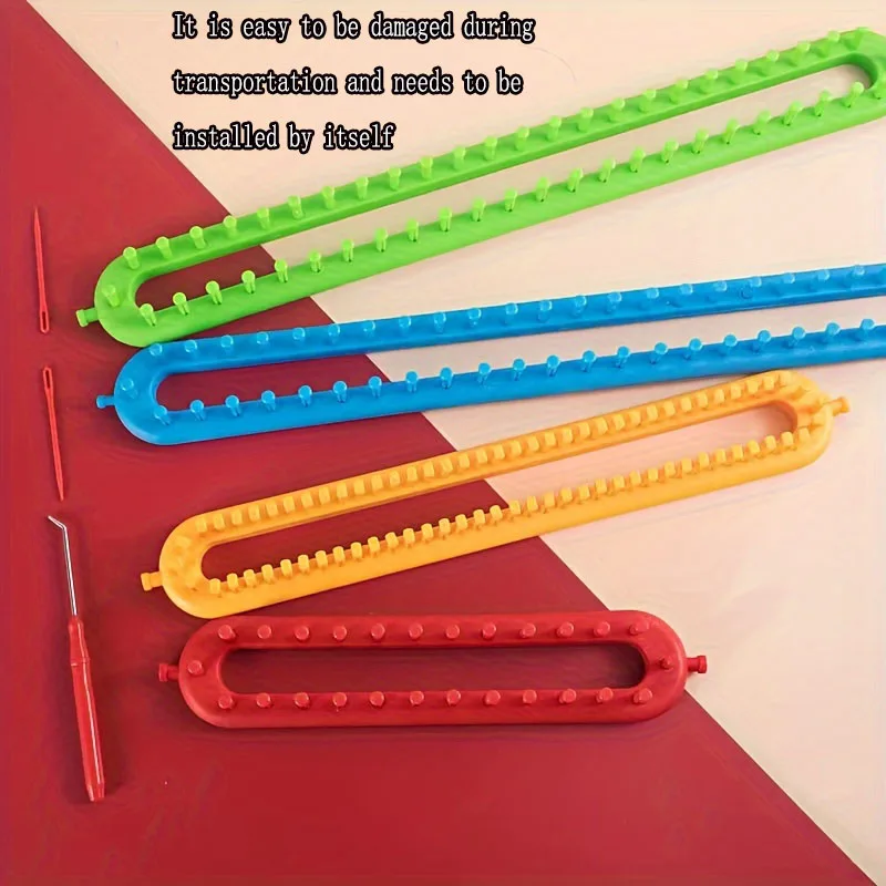 Scarf knitting tools Rectangular wool knitting diy handmade free installation knitting tools (accessories random color)