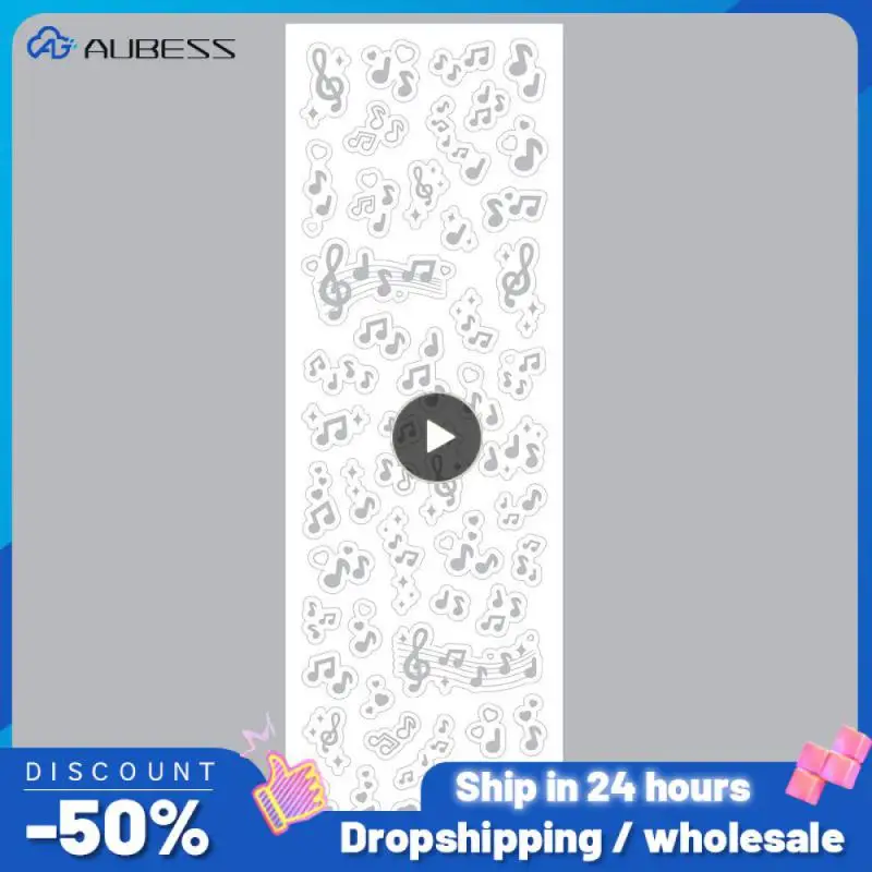 Hand Account Stickers Cute Style Eye-catching Unique 6 Pattern Types Durable Laser Cut Adhesive Decal Gradient Effect Decoration