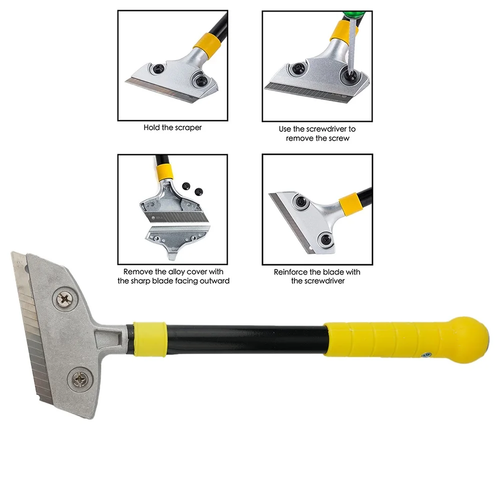1Pcs Putty Cutter With 10Pcs Replacement Blade Scraper Aluminum Alloy Putty Cutter Tile Glass Scraper Remover Clean Shovel Tools