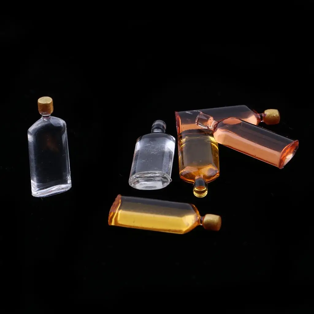 Set di 6 bottiglie di Whisky in miniatura bottiglie di birra alimenti per casa delle bambole generi alimentari