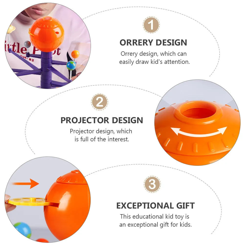 

1Pcs Kids Educational Solar System Orrery Voice Projection Plaything Stimulate Space Interest Cognitive Development Planetary