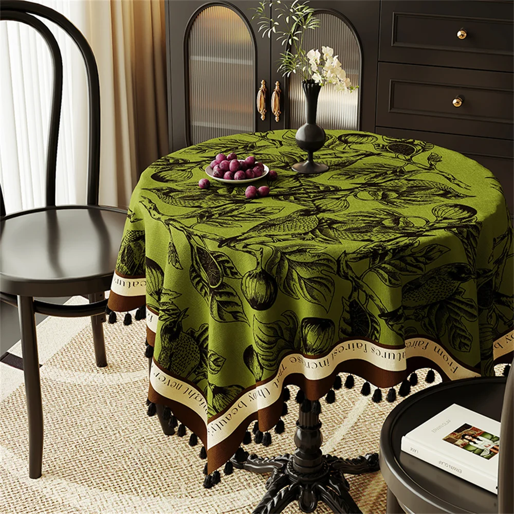 

Square Tablecloth Green Round Table Cloths 60 Inch Living Room Linen Lace Graduation Tablecloth Kitchen Dining Table Cover Mat