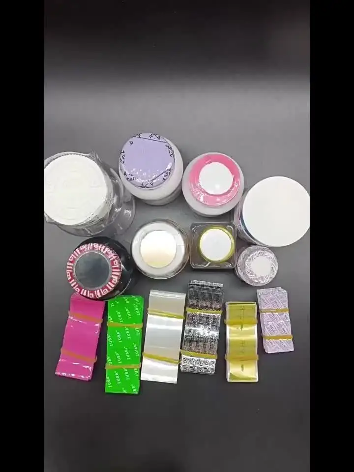 200Pcs Bands Printed Transparent With Hole Heat Shrink Packaging Sealer 41x30mm For Bottles Secure Sealing Packaging Sealer