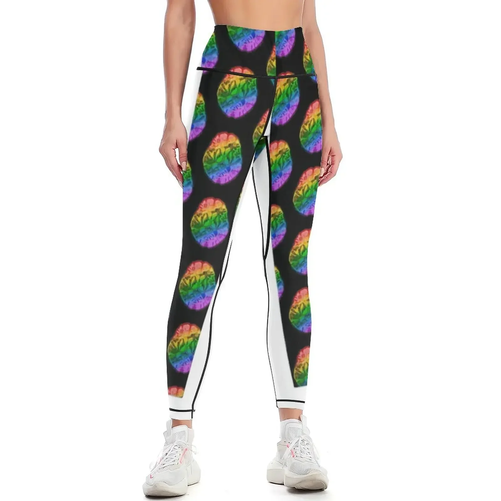 

Pride LGBTQI+ Brain Flowers Leggings Jogger pants Sports female sportswear for gym high waist Womens Leggings