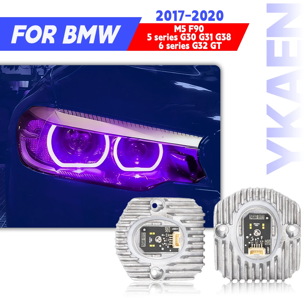 

Желто-синий модуль DRL для BMW 5 серии 17-20 M5 F90 G30 G31 G38 G32 GT Светодиодная фара Красный Белый Ангельские глазки Дневные ходовые огни