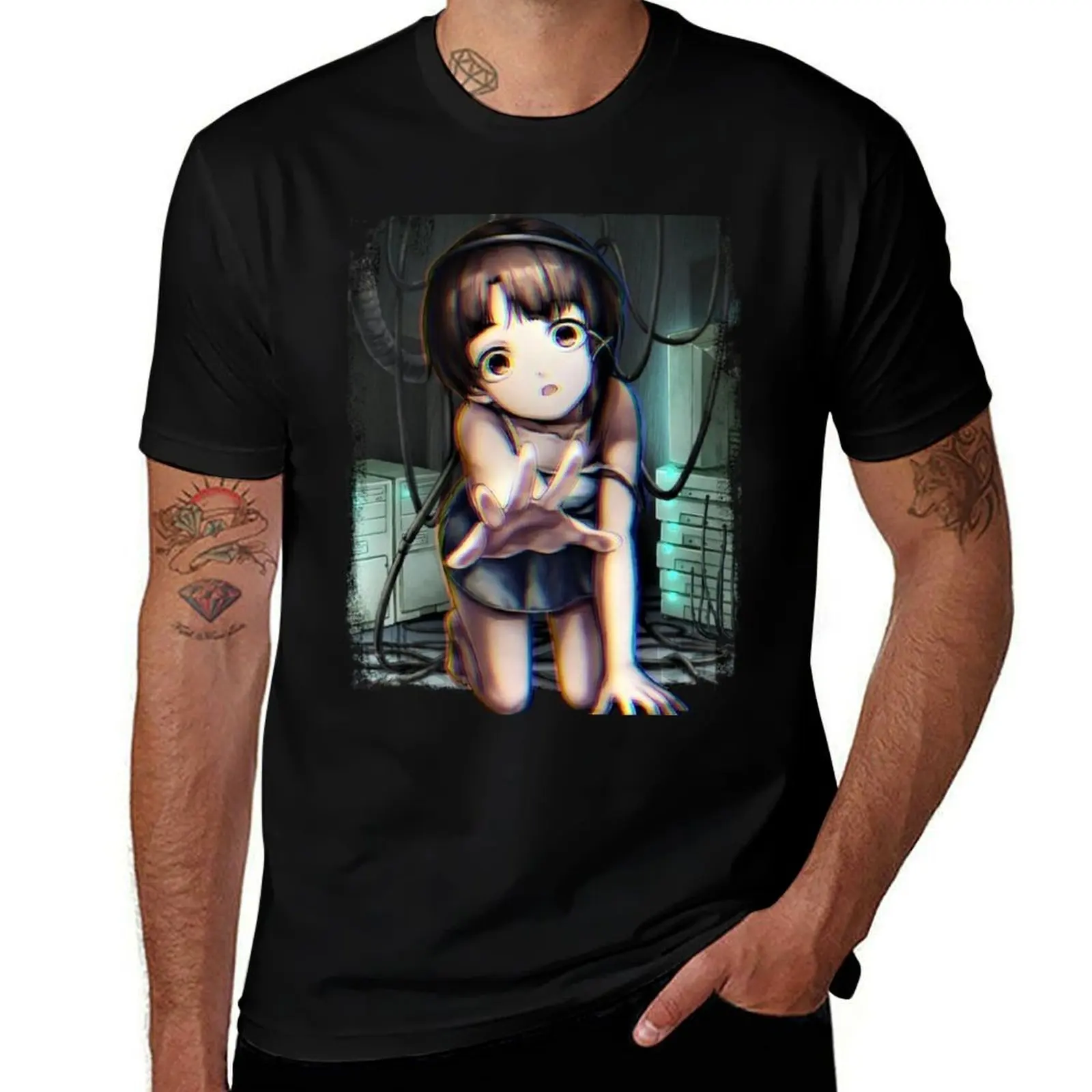 

Lain Iwakura - Serial Experiments Lain T-Shirt man t shirts graphic man t shirt luxury T-Shirt