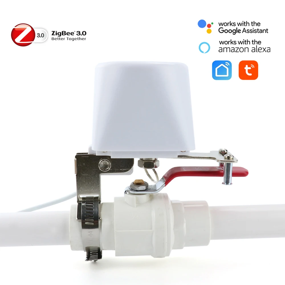 

Водяной клапан Tuya Wi-Fi Zigbee, газовый шаровой клапан, таймер, контроллер садового крана, поддержка Alexa Google Assistant SmartLife