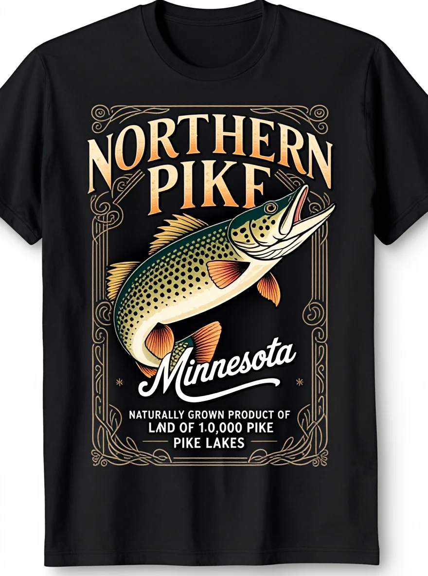 

Футболка Northern Pike - 100% хлопок, повседневная футболка из коллекции "Naturally Grown Minnesota Product"