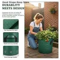 dailyGarden Planting Bag, With Handles 3/5/7/10 Gallon , High Quality Garden Tools PE Plant Bag Vegetable Tomato Potato Flower 6