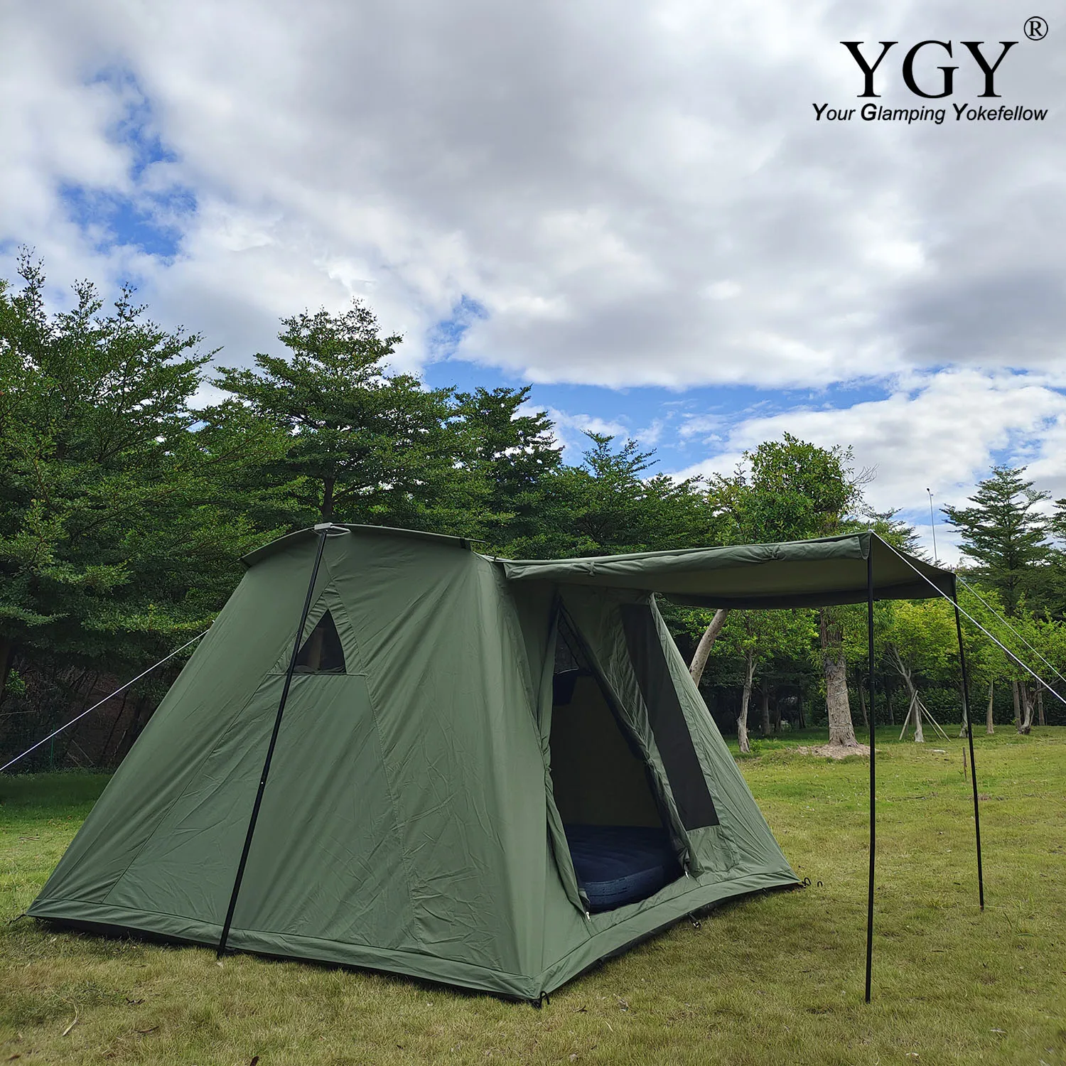 New arrival outdoor camping cabin tent,multi-person large tent,TC fabric glamping wall tent