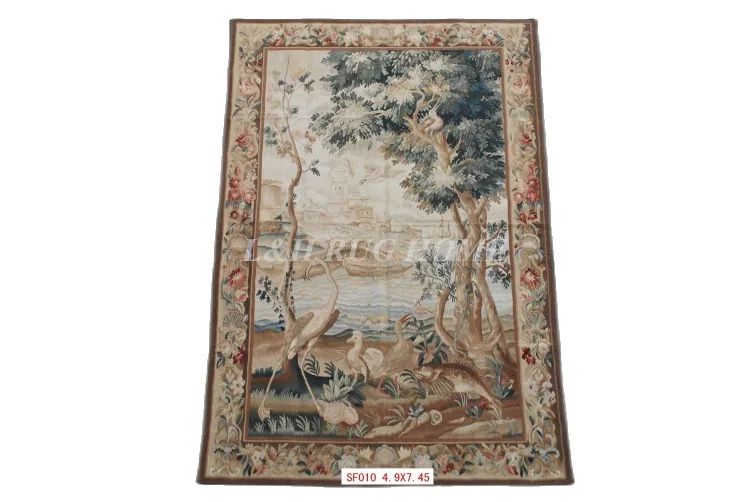 Free shipping 100% Aubusson Tapestry / arras,Aubusson woolen tapestry, handmade tapestry