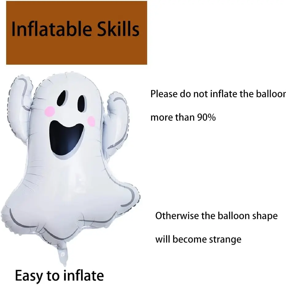 بالون شبح أبيض رعب موضوع لوازم تزيين الحفلات عيد الهالوين زينة عيد الميلاد مجموعة قوس البالونات للحفلات #2