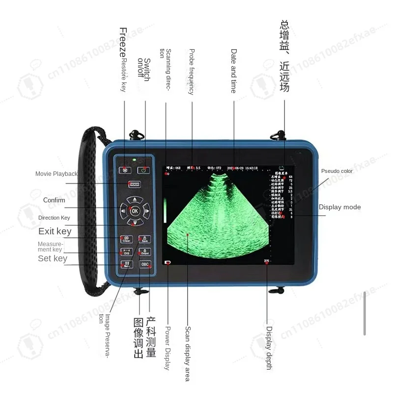 Portable Veterinary Ultrasound Scanner Pet & Livestock Pregnancy Testing Machine for Dog Cat Pig Sheep Horse