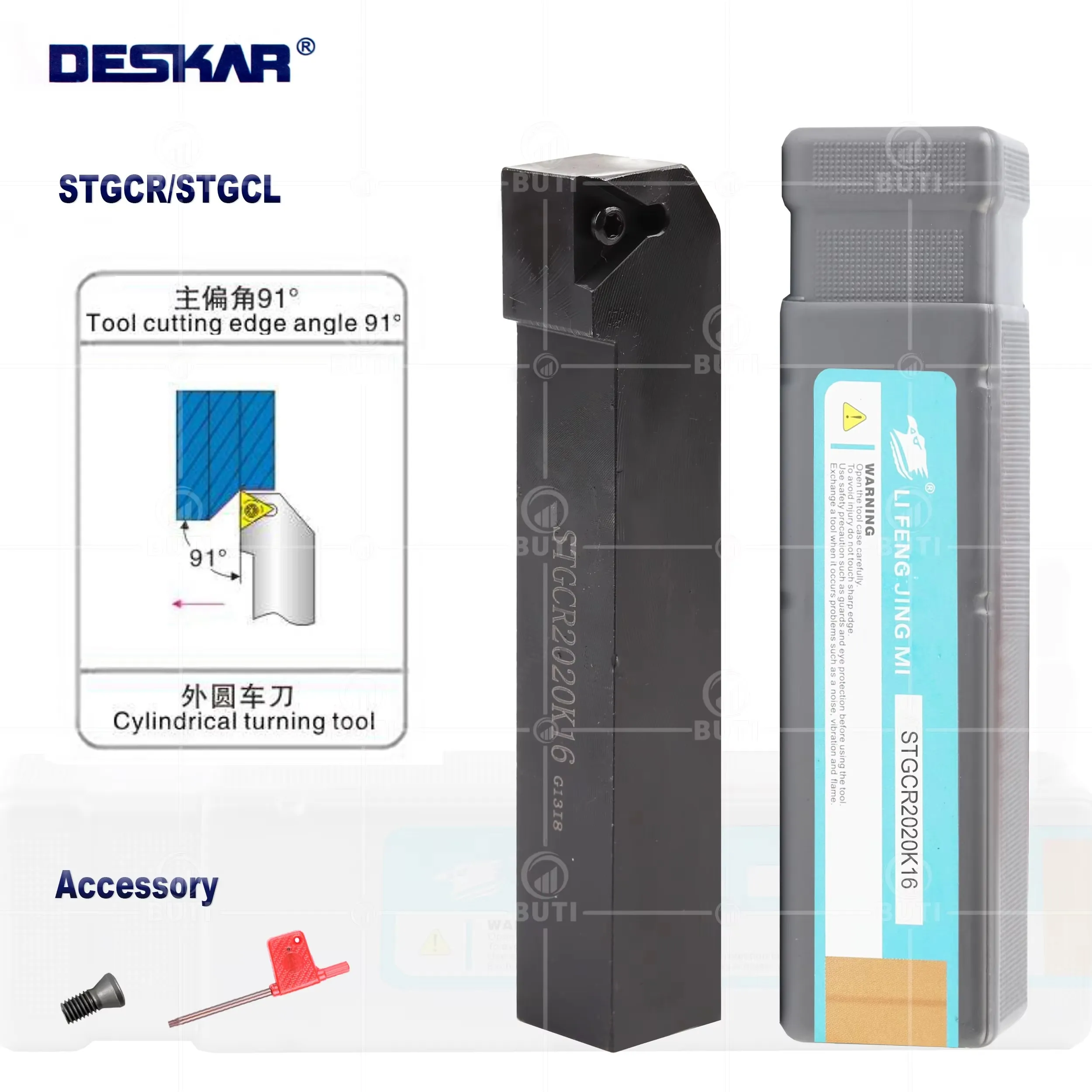

DESKAR 100% Original CNC Lathe Tool Cutting Hard Alloy Blade Turning Tools Holder Parts STGCR STGCL0808 1010 1212 1616 2020 2525