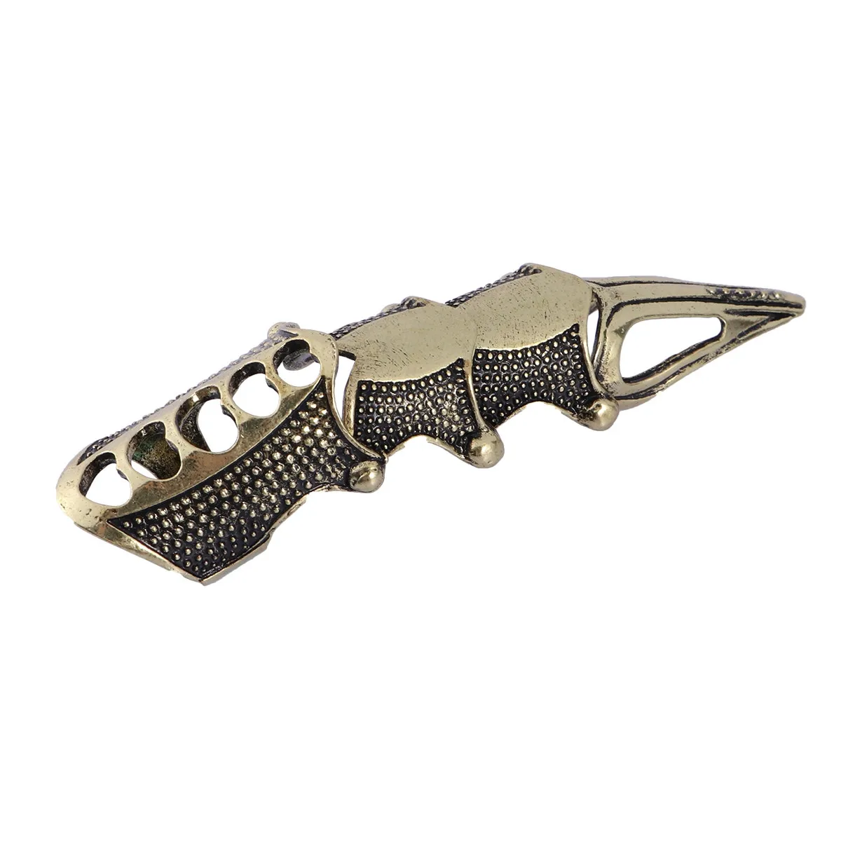

Spiky Joint Ring Vintage Bronze Alloy Cool Punk Style Finger Ring for Women Statement Accessory Halloween Party Gift