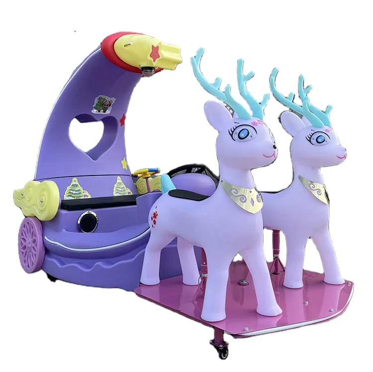 

2025 Hot Sales New Arrival Moon Deer Amusement Park Rides Parent Child New Elks Bumper Cars