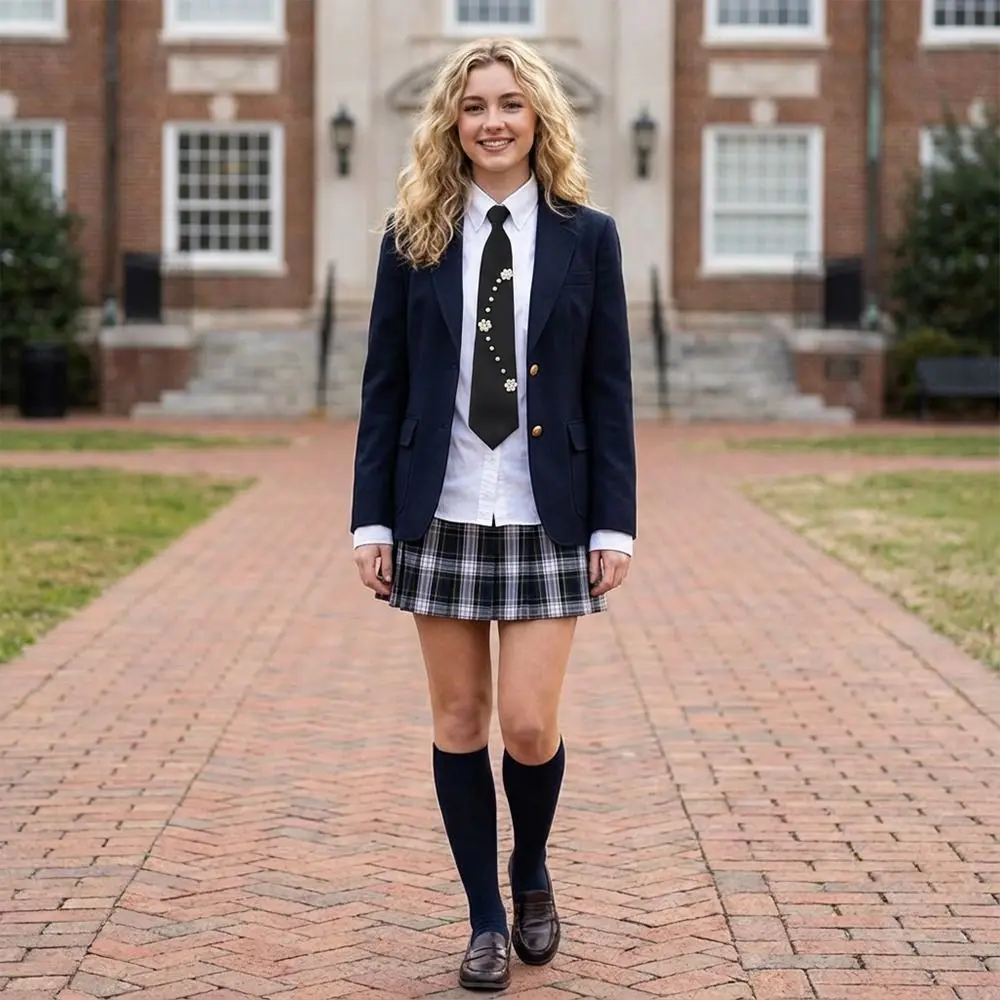 

Предварительно завязанный вручную галстук-бабочка в стиле панк JK, консервативный женский униформа JK, галстук-бабочка, регулируемый модный элегантный уличный костюм для мужчин и женщин