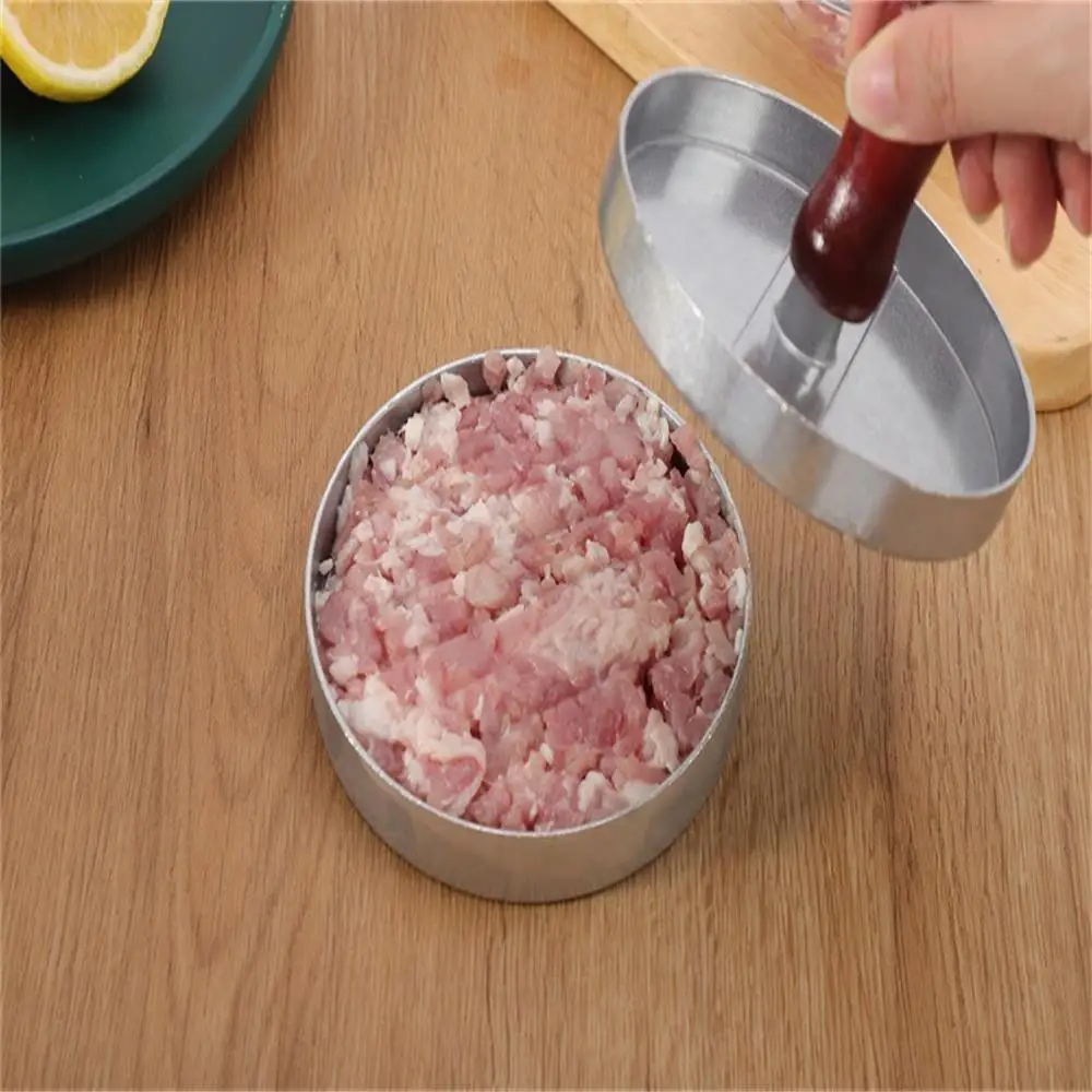 햄버거 패티 기계 홈 주방 버거 고기 프레스 라운드 패티 프레스 금형 만들기 크리 에이 티브 아침 식사 패티 메이커 알루미늄 Bur